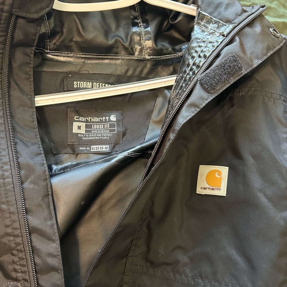 Carhartt Men's Storm Defender Black Raincoat